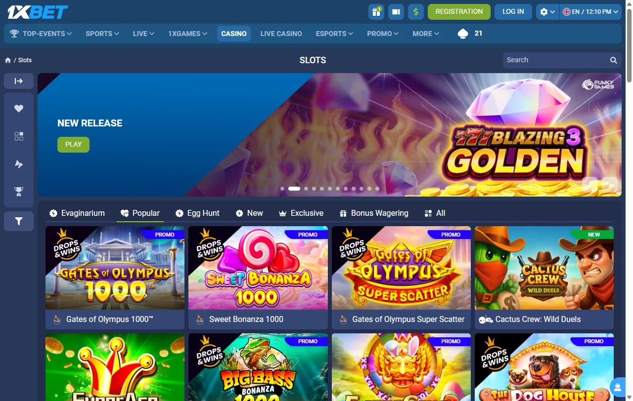 Juegos slots y proveedores destacados en 1xBet casino España