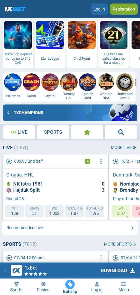 Acceso móvil y compatibilidad 1xBet casino España