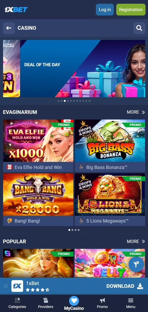 Métodos pagos y retiros en 1xBet casino España móvil
