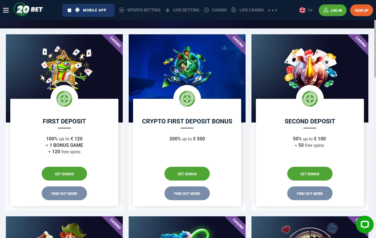 Slots tragaperras proveedores destacados en 20bet casino España