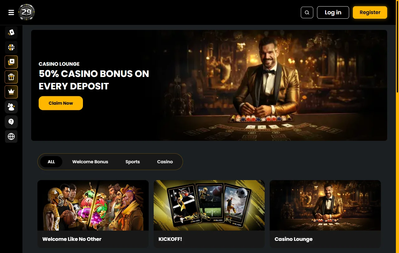 Bono de bienvenida y promociones especiales en 29Black Casino España