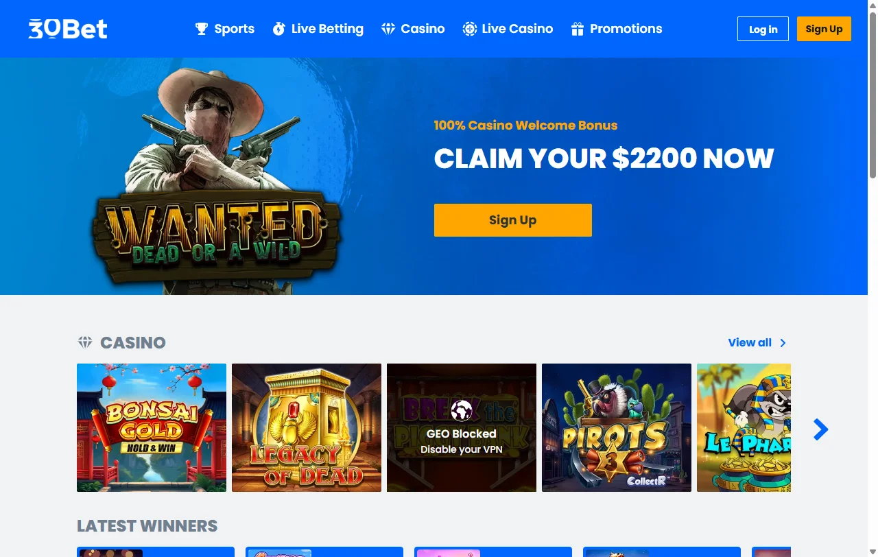 30 bet Casino España análisis completo y plataforma para España