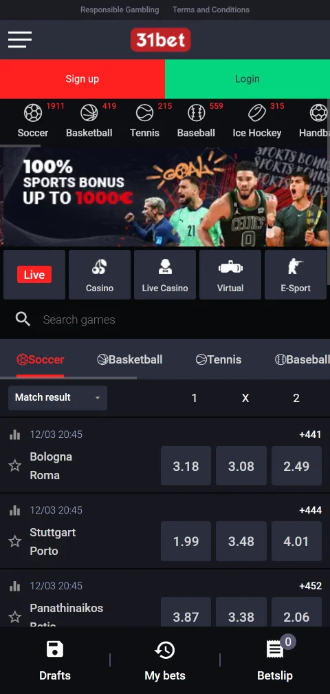 31bet Casino experiencia móvil con acceso desde navegador optimizado