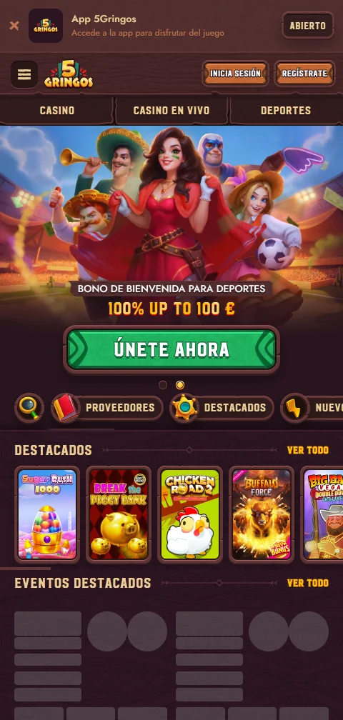 5Gringos Casino experiencia móvil optimizada para jugar desde smartphone