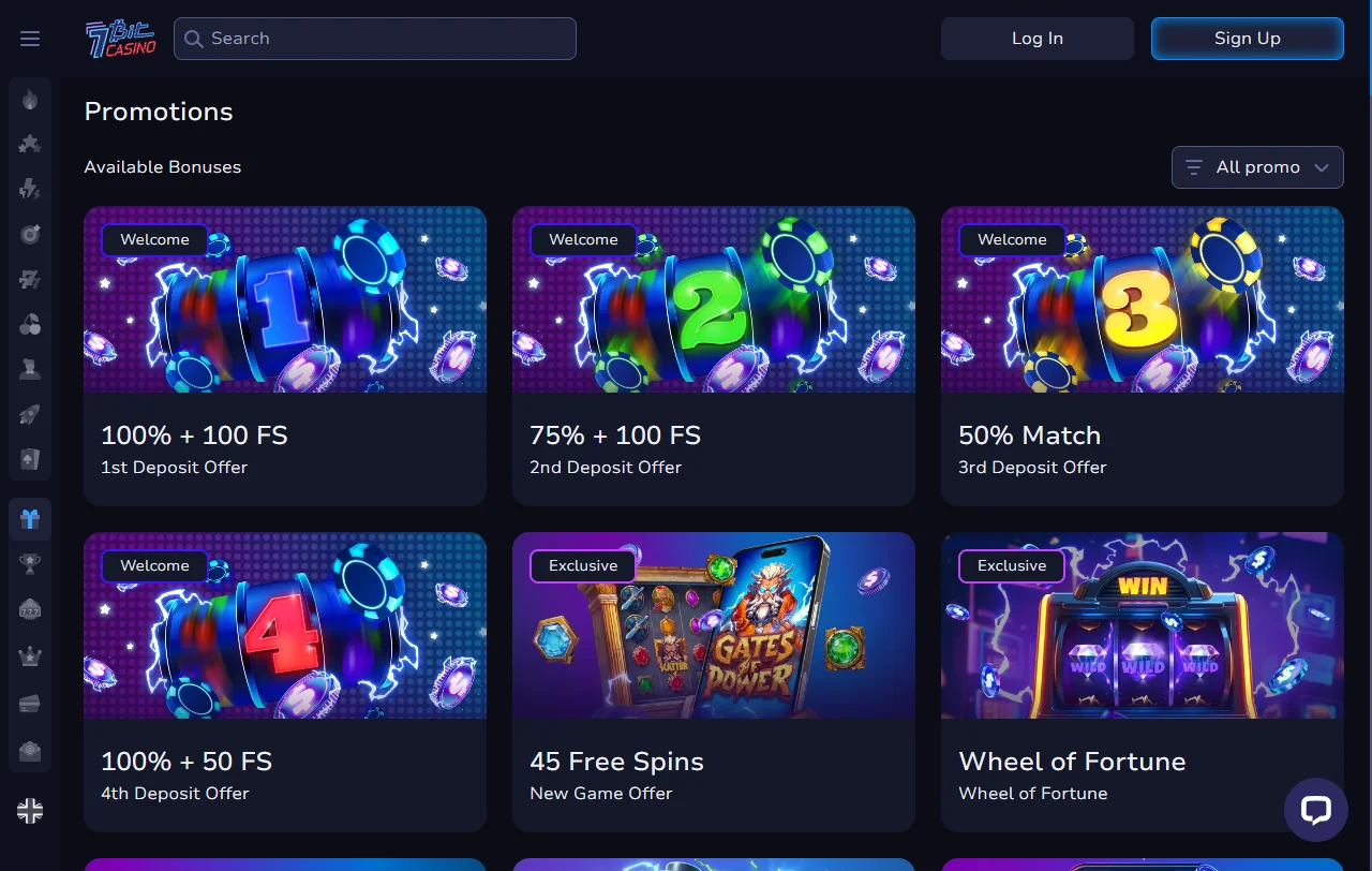 Bonos bienvenida promociones activas 7Bit Casino España ofertas