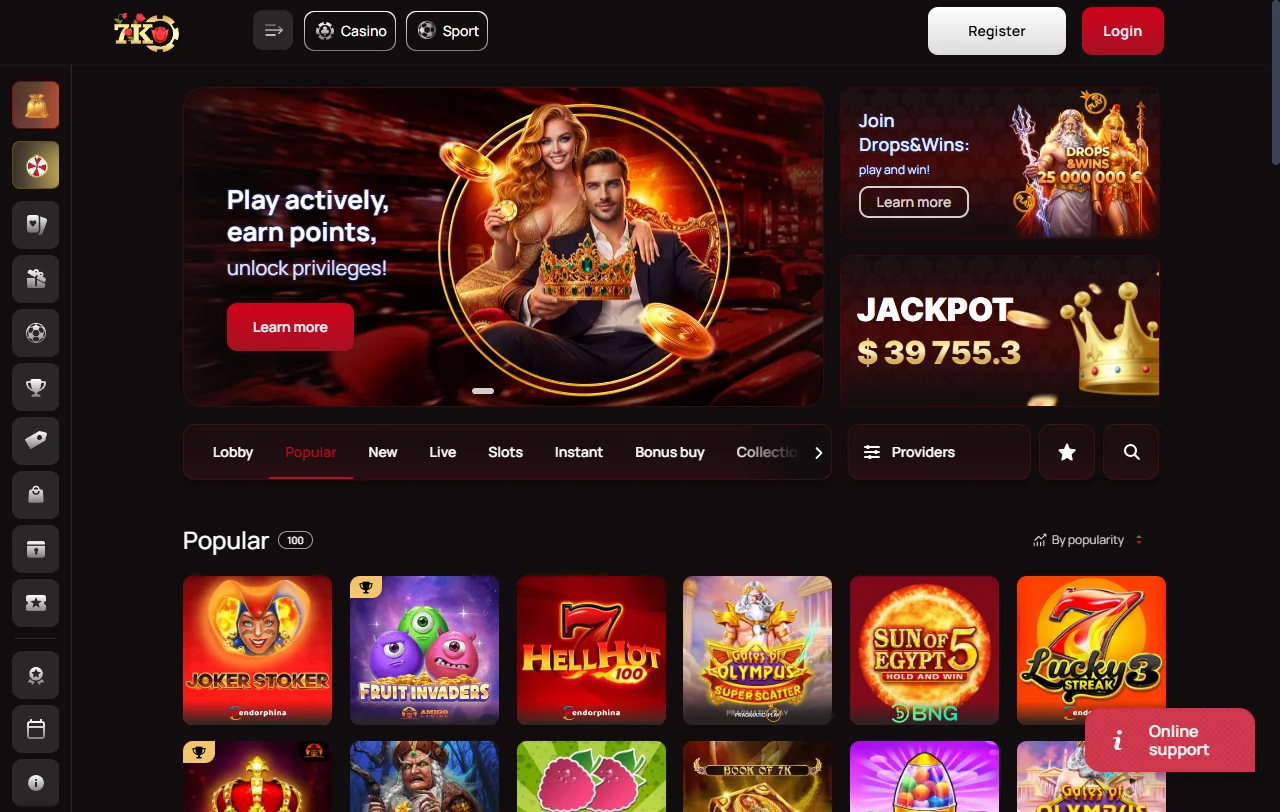 Análisis completo de 7k Casino España - plataforma regulada con 3.200+ juegos para jugadores españoles