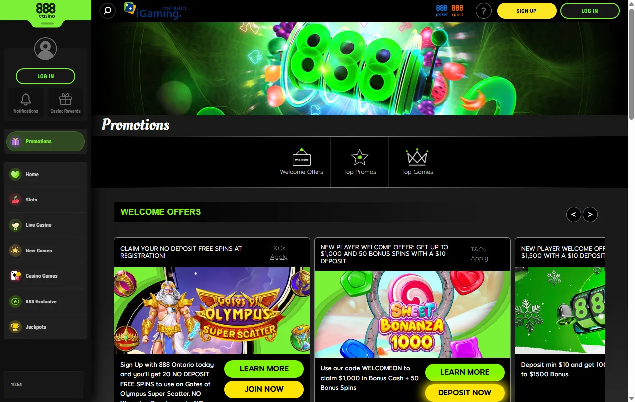 Bonos de bienvenida y promociones recurrentes disponibles en 888 Casino España