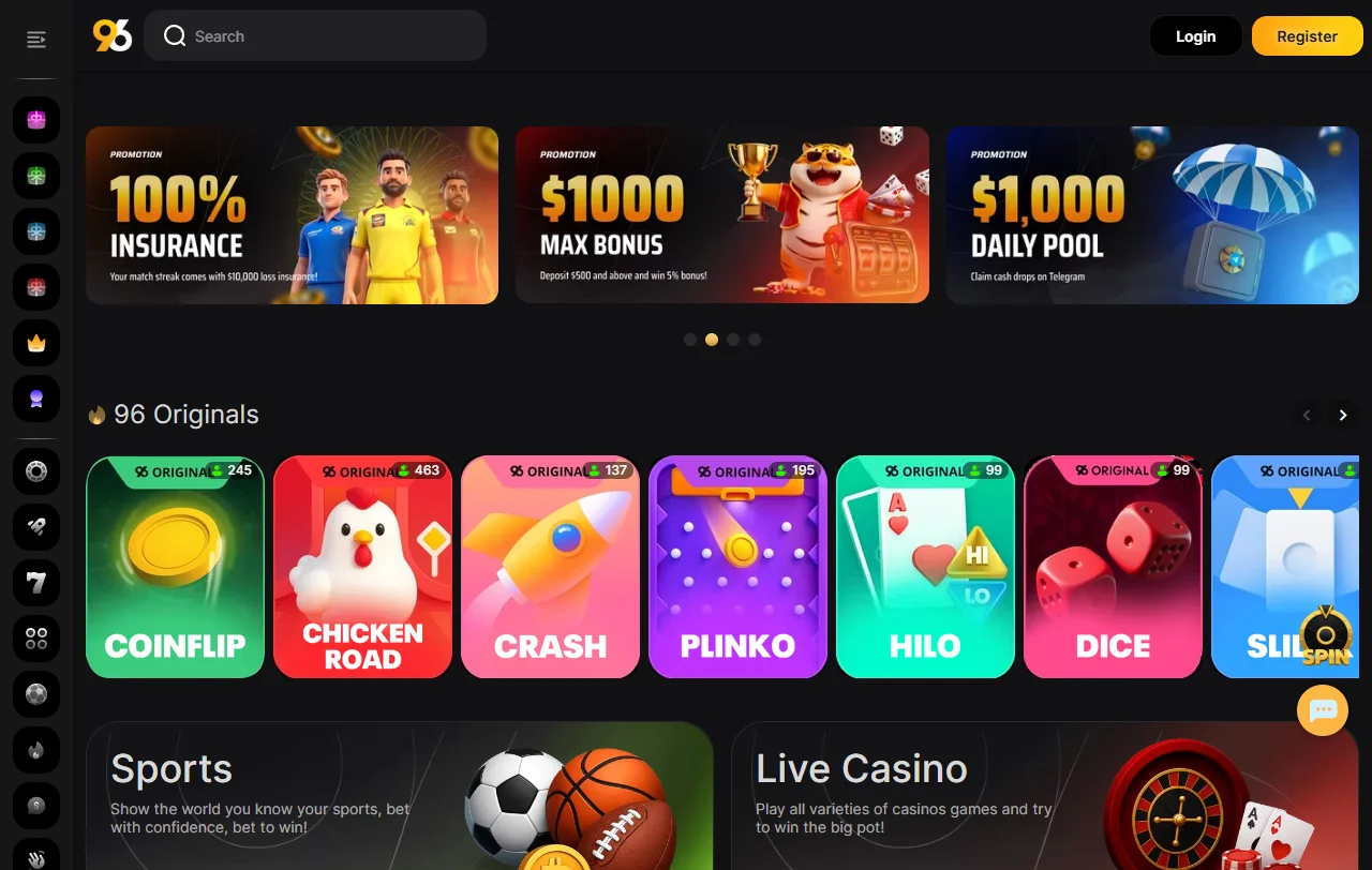 96 Casino España análisis completo plataforma España