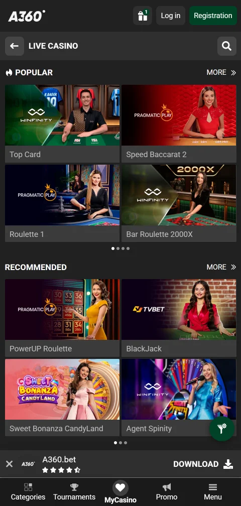 Métodos depósitos retiros A360 Casino España móvil