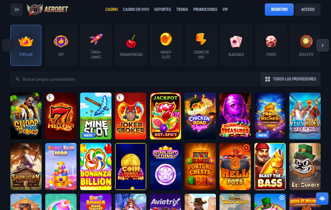 Ofertas bono promociones AeroBet casino España jugadores
