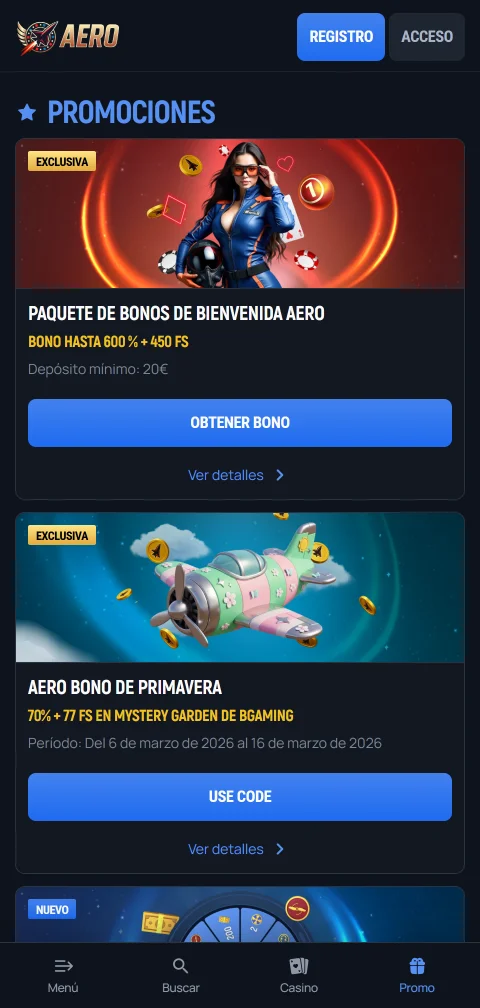 Métodos pago retiros AeroBet casino España España