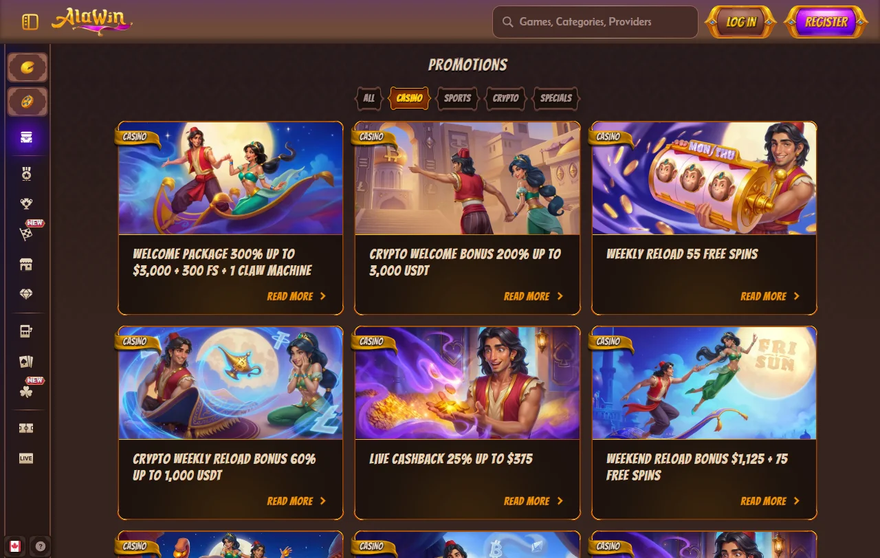 Juegos slots proveedores destacados Alawin casino España catálogo
