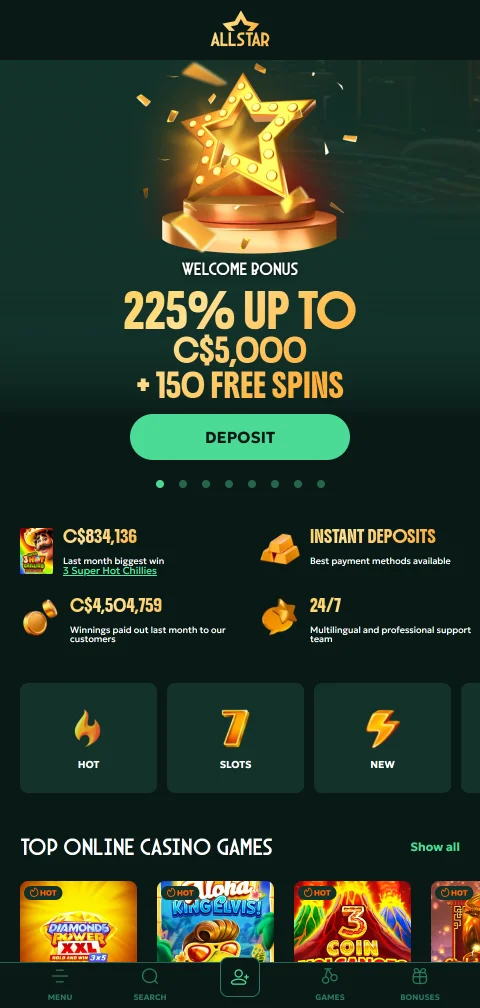 AllStar casino España móvil gaming accesibilidad dispositivos