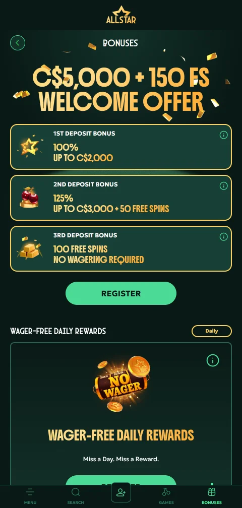 Depósitos retiros métodos pago AllStar casino España España