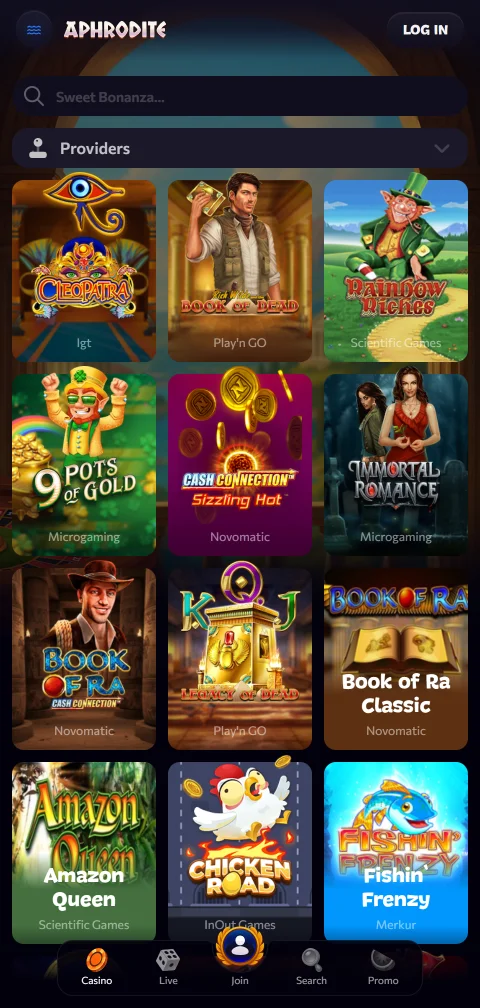 Aphrodite casino depósitos, retiradas y métodos de pago