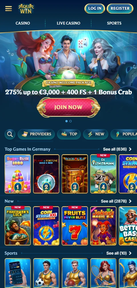 Aquawin Casino España experiencia móvil y accesibilidad