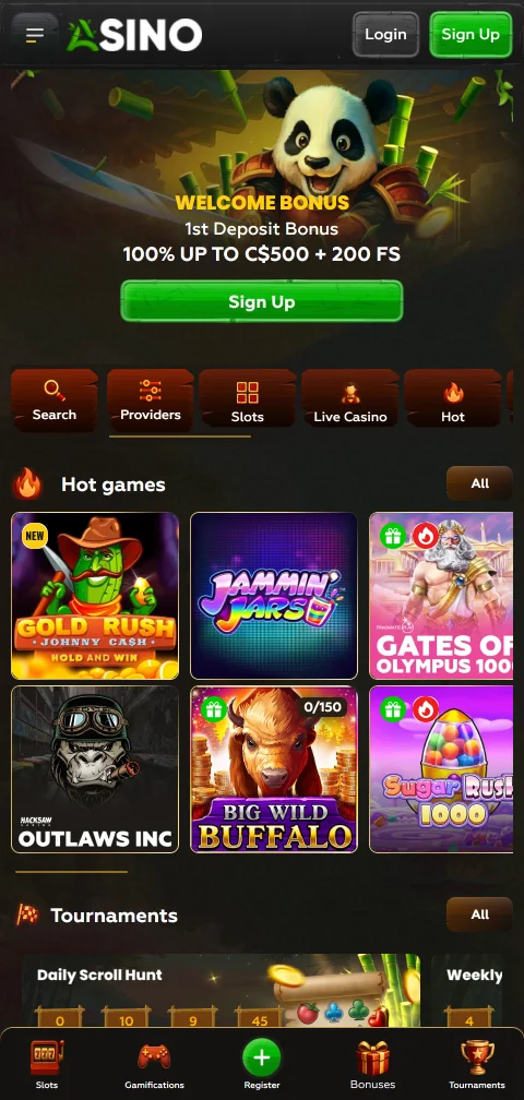 Asino Casino acceso móvil y juego desde smartphone