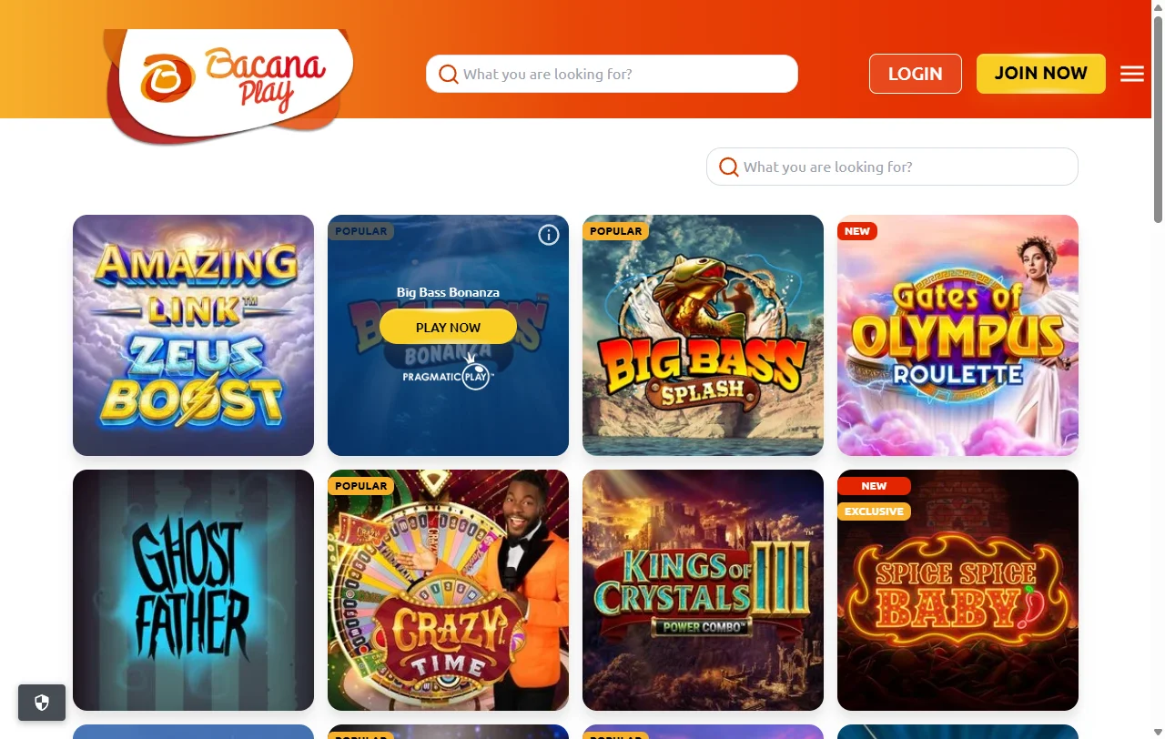 Bacana Play Casino catálogo de juegos y tragaperras online