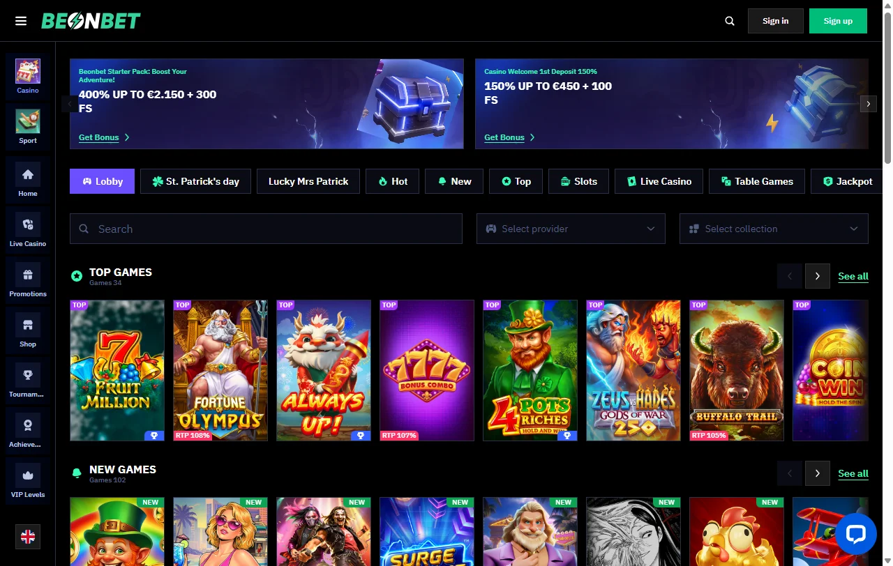 Bonos de bienvenida y promociones recurrentes disponibles en BeonBet casino España
