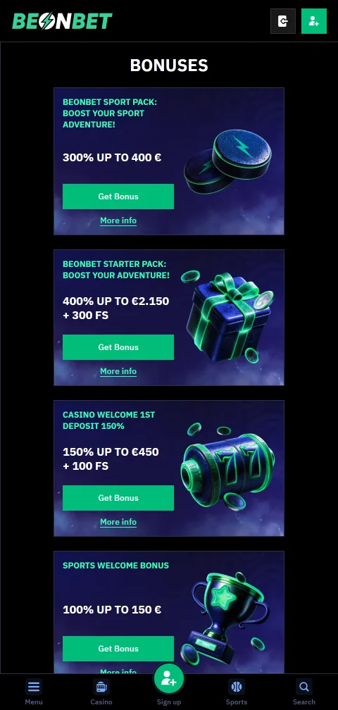 Acceso móvil optimizado a BeonBet casino España sin aplicación nativa descargable