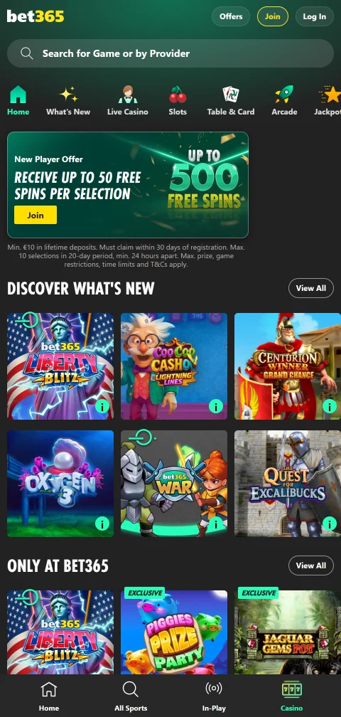 bet365 Casino España móvil experiencia gaming accesible