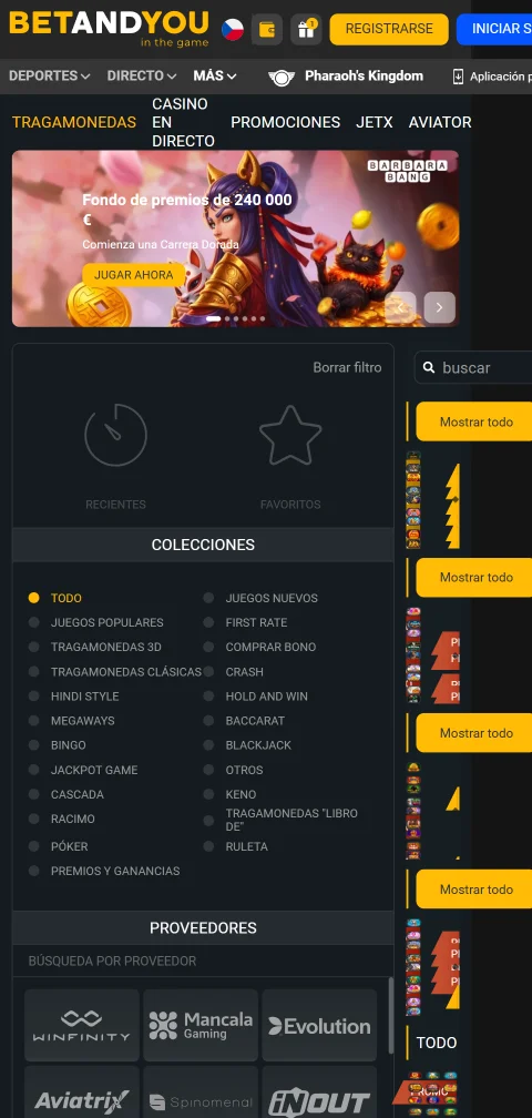 Pagos depósitos retiros BetAndYou casino España métodos