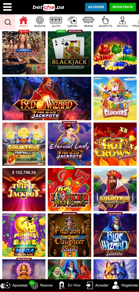 Versión móvil responsive Betcha Casino España accesible