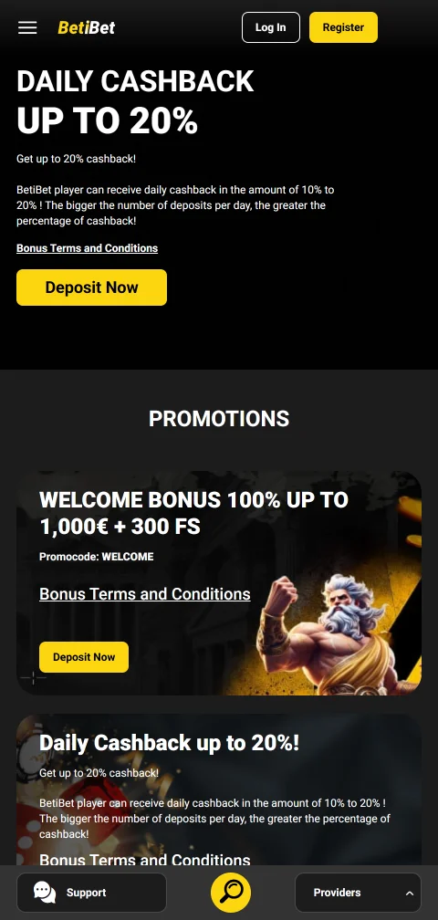 Métodos de depósito y retiro incluyendo Bizum en BetiBet casino España