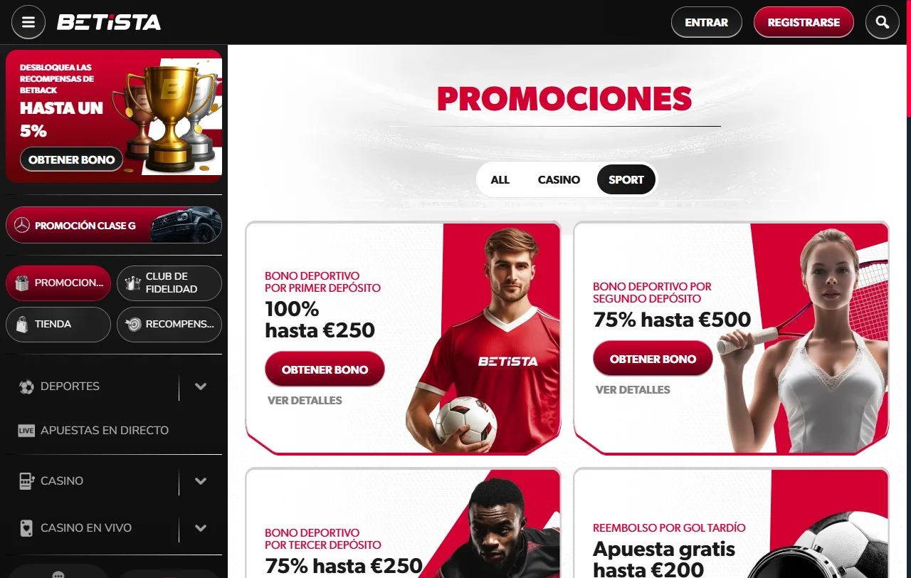 Tragaperras en línea, juegos de mesa y crupieres en vivo disponibles en Betista casino España