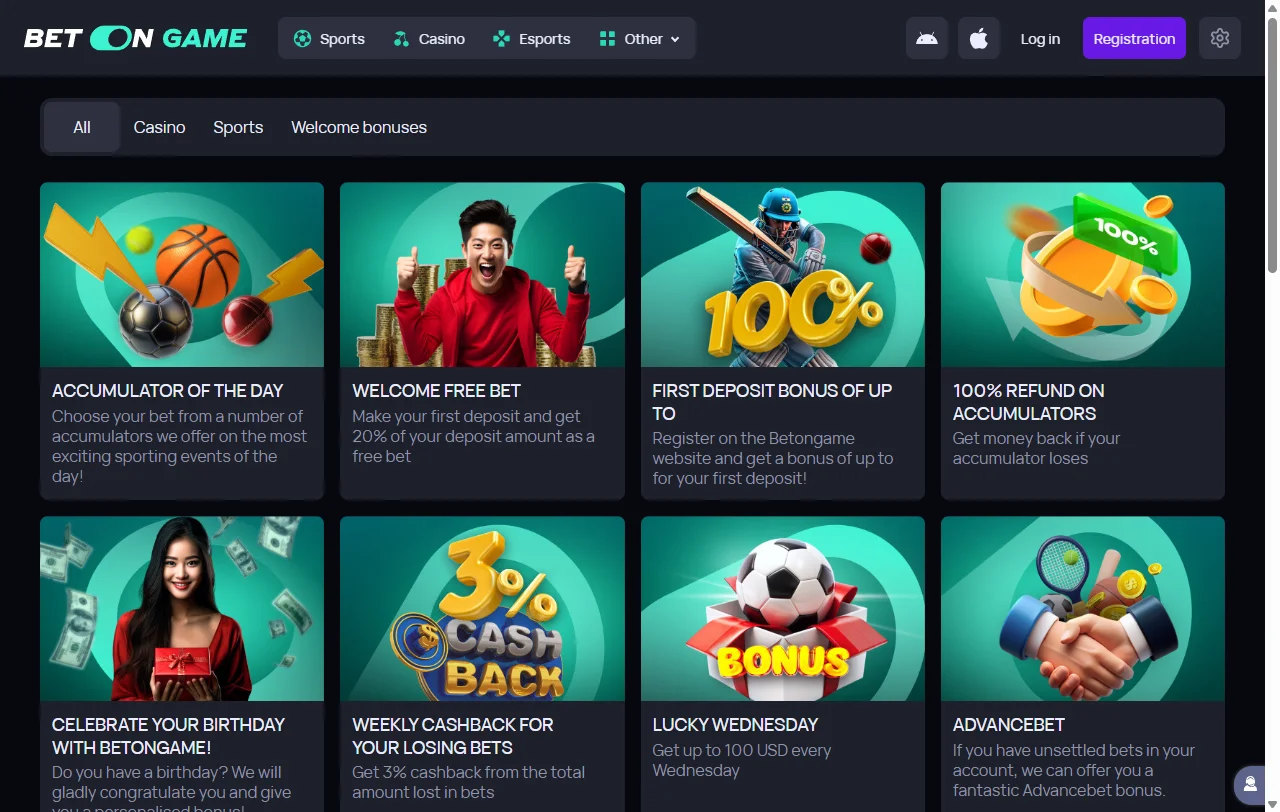 BetOnGame Casino bonos de bienvenida y condiciones promocionales
