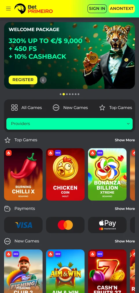 BetPrimeiro Casino accesible desde móvil con navegación optimizada