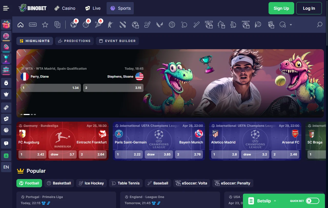 Bonos promociones bienvenida Binobet Casino España