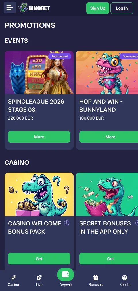 Pagos depósitos retiros Binobet Casino España opciones