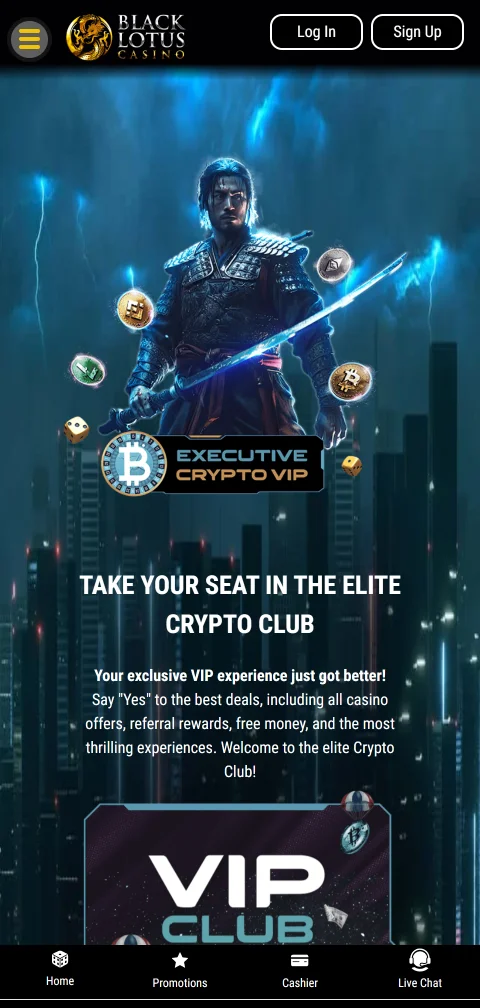 Acceso móvil a Black Lotus Casino desde navegador