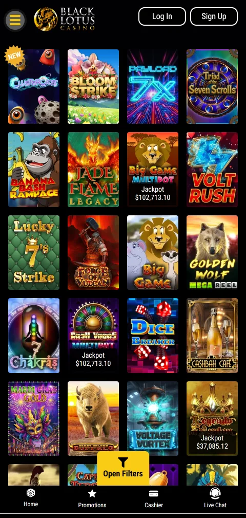 Depósitos y retiros disponibles en Black Lotus Casino