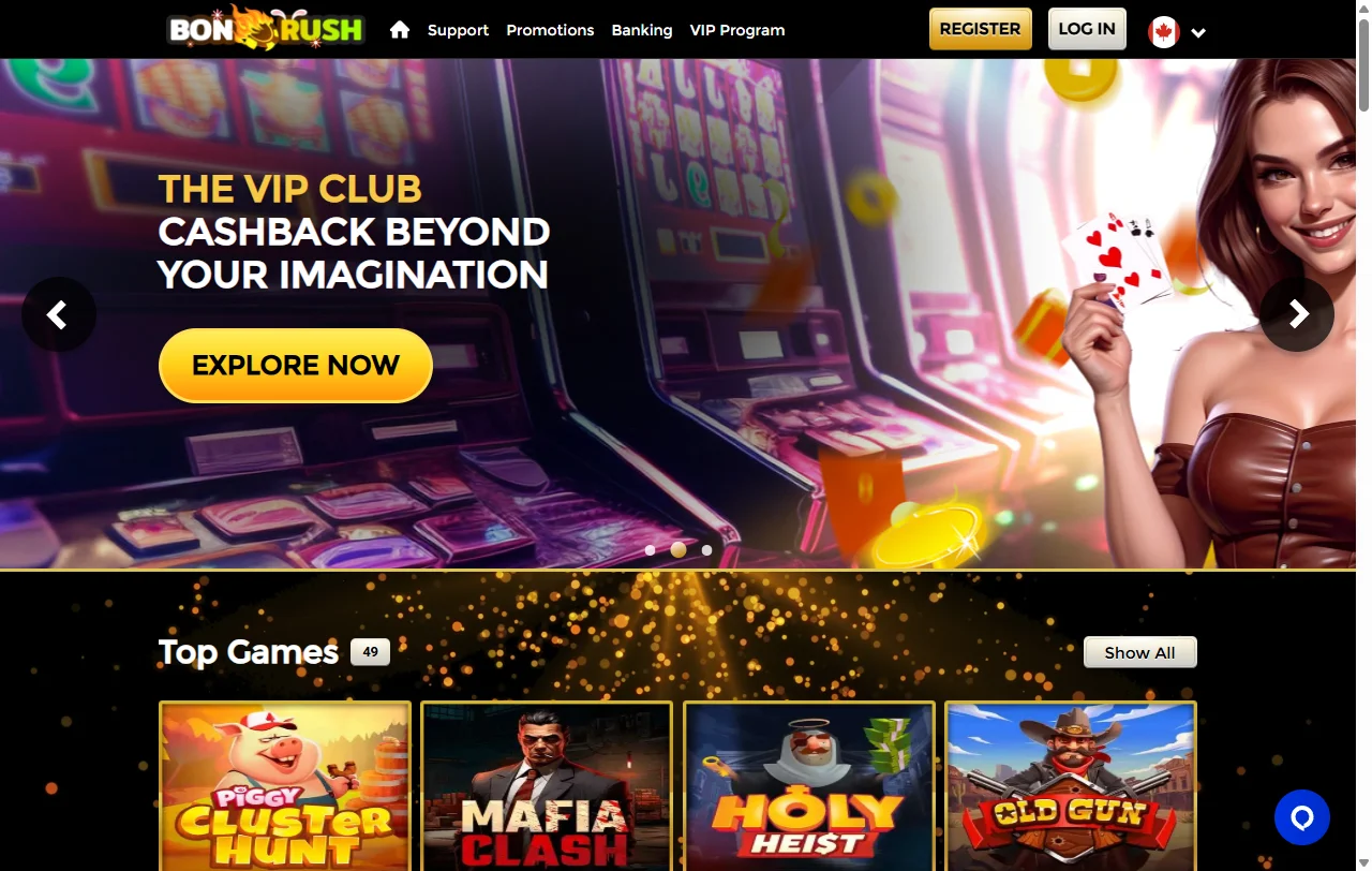 Bonrush Casino catálogo de juegos y proveedores principales