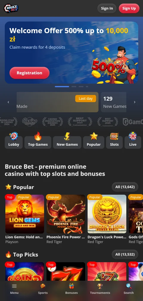 Acceso móvil optimizado BruceBet Casino España smartphones