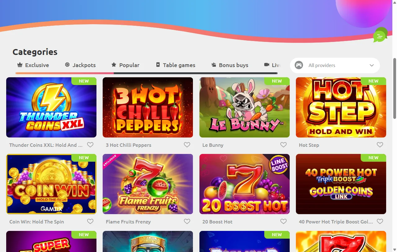 Slots tragaperras y juegos disponibles Cadoola casino España