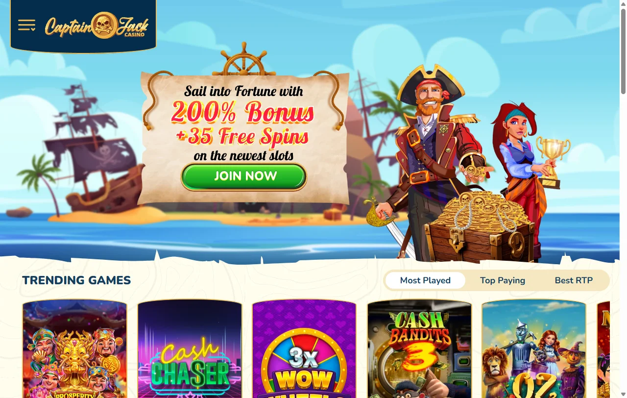 Captain Jack Casino análisis general para jugadores de España