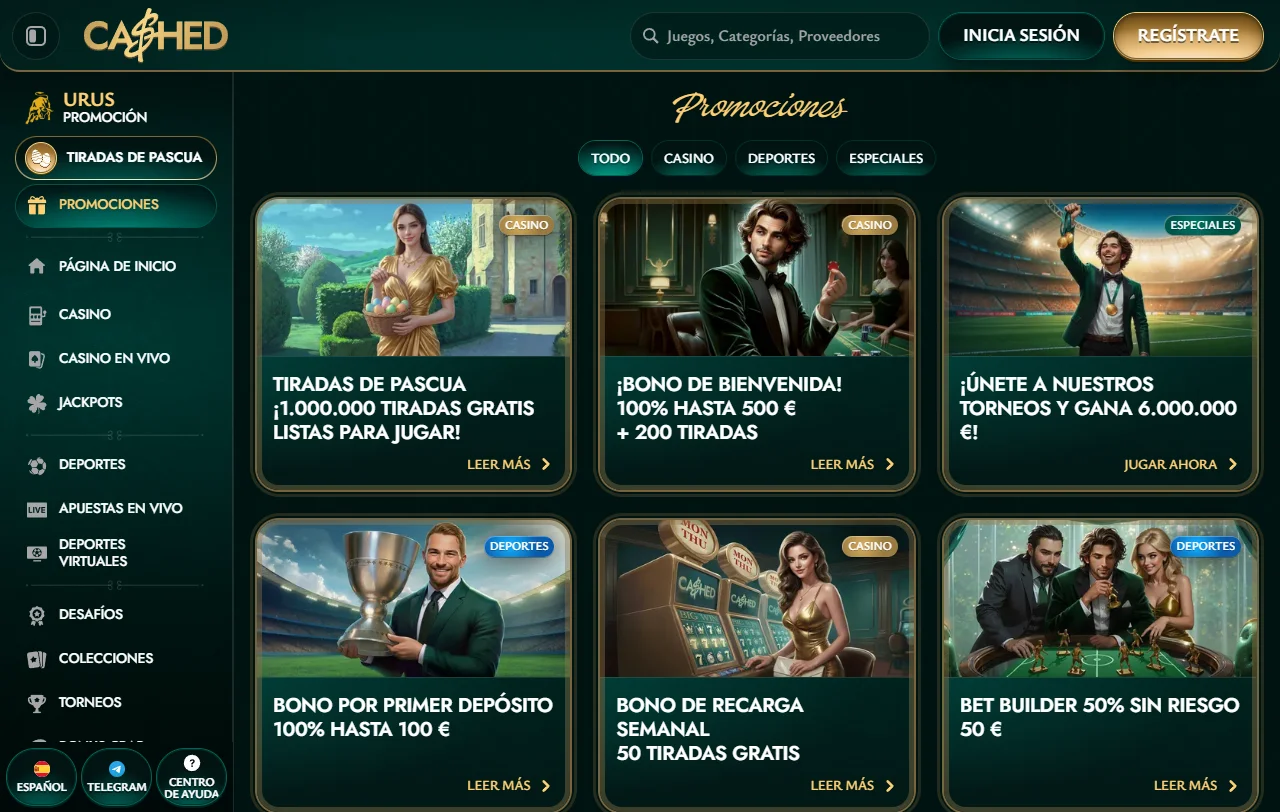Selección juegos y proveedores destacados en Cashed casino España