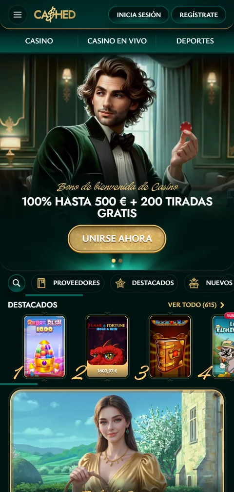 Acceso móvil optimizado de Cashed casino España en dispositivos