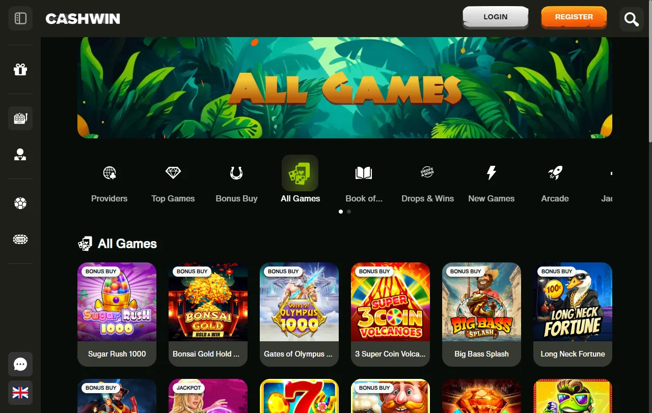 CashWin Casino juegos online y catálogo de slots