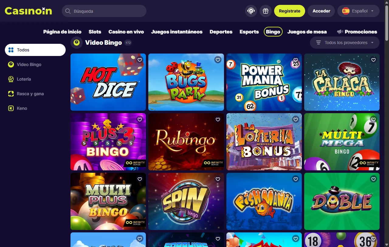 Juegos slots proveedores destacados en CasinoIn casino España