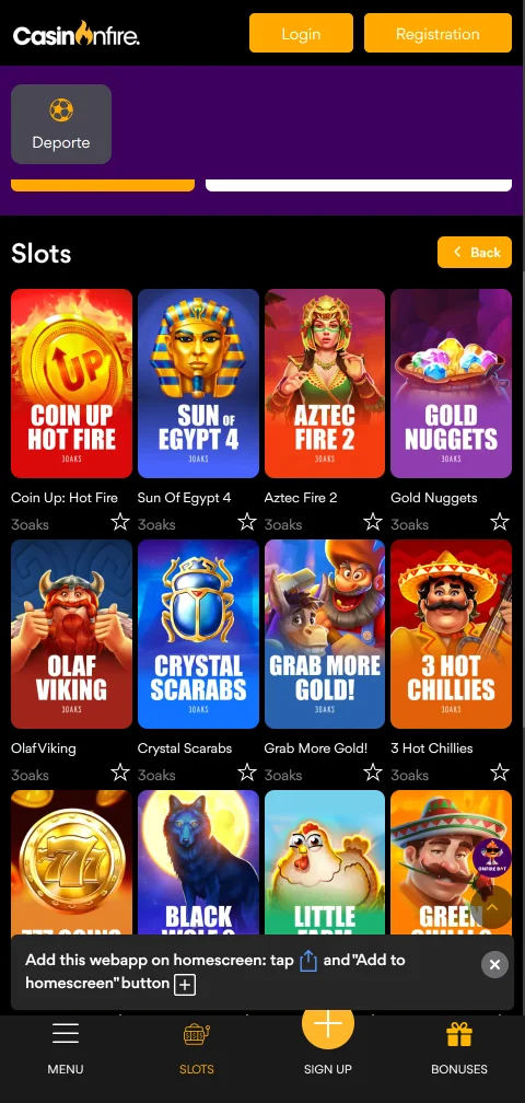 Métodos depósitos retiros CasinOnFire Casino España móviles