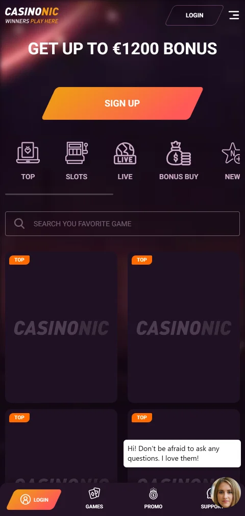 Casinonic Casino experiencia móvil optimizada para smartphone