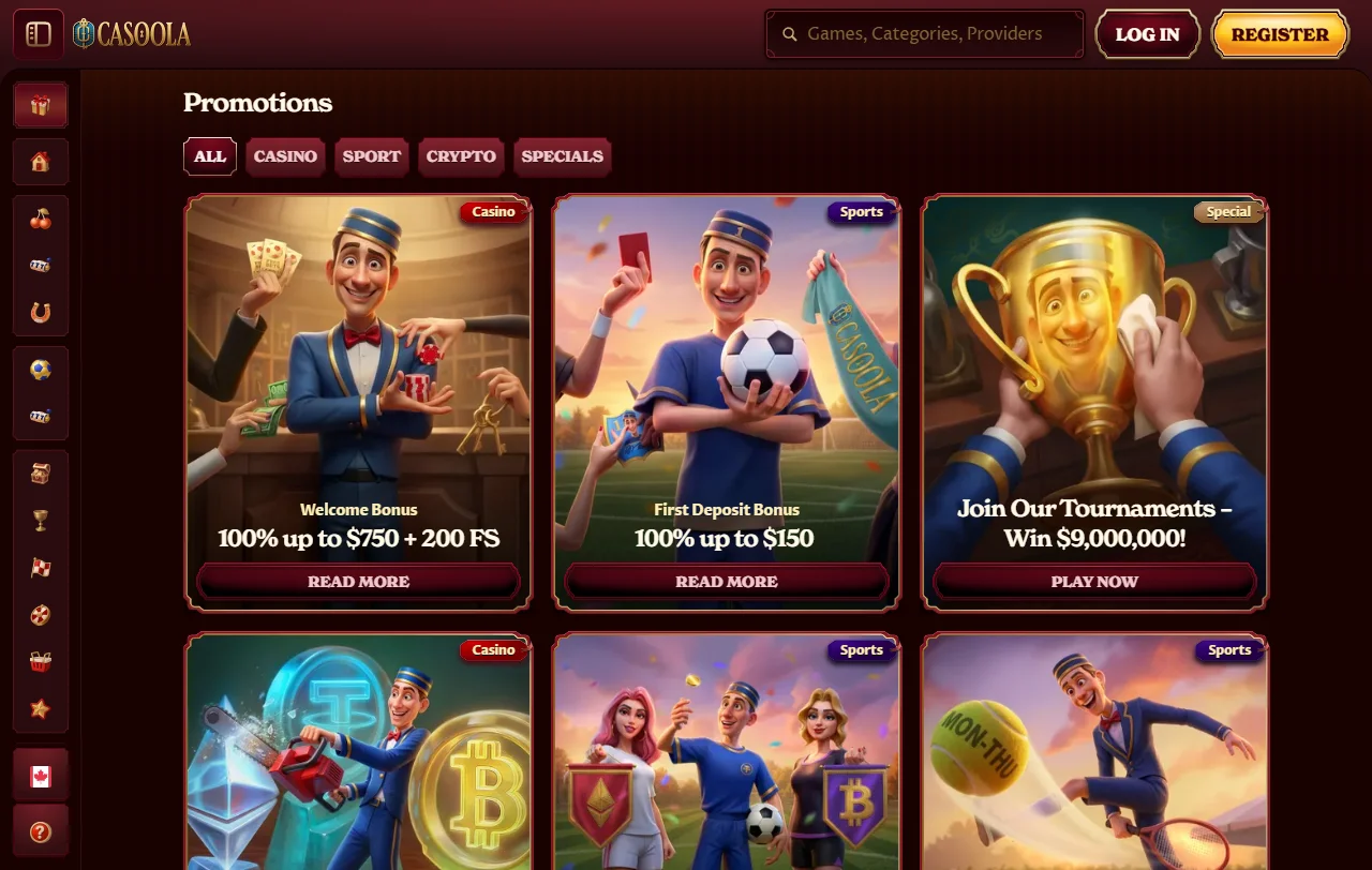 Bonificaciones y promociones escalonadas disponibles en Casoola Casino España