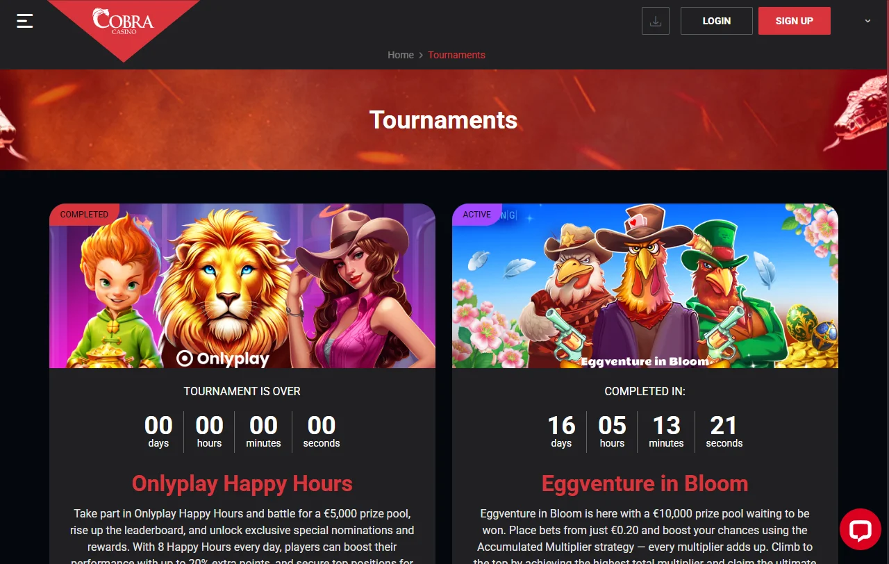 Promociones y bonos bienvenida Cobra Casino España