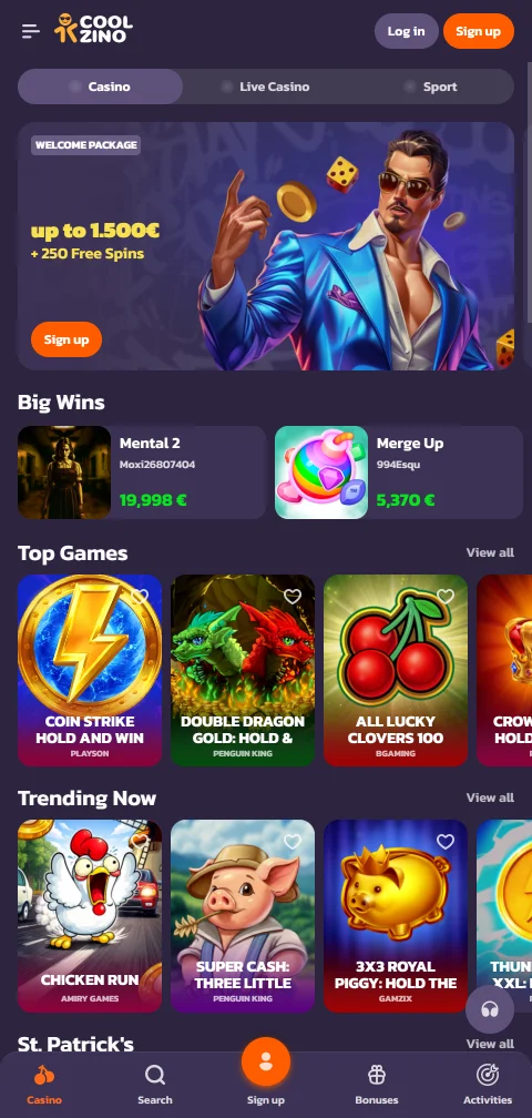 Coolzino Casino experiencia móvil accesible desde navegador
