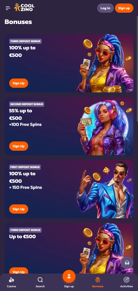 Coolzino Casino depósitos, retiradas y métodos de pago