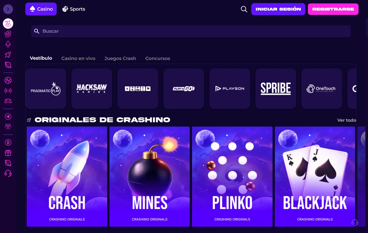 Bonificaciones y promociones de Crashino casino España: bono de bienvenida, giros gratis y programa de lealtad VIP